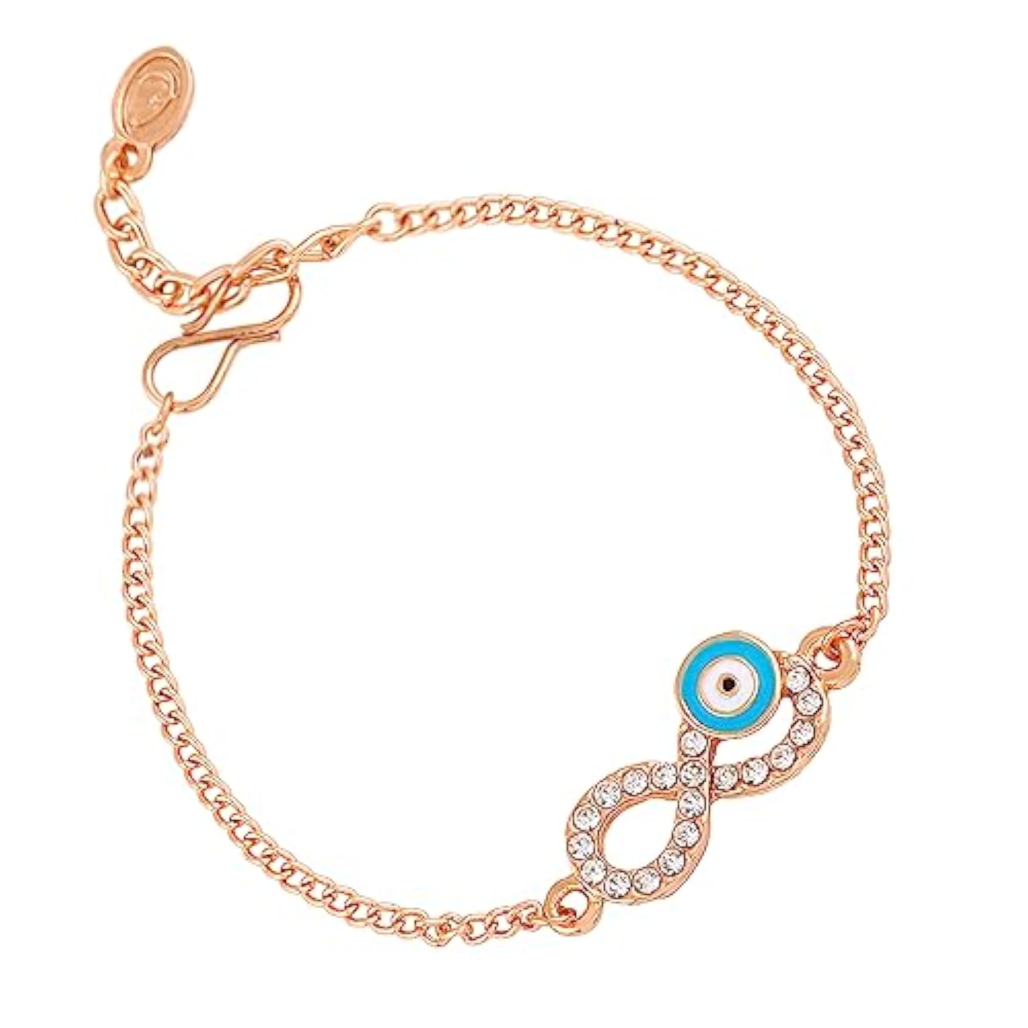 Infinity Evil Eye Bracelet in Gold Plate